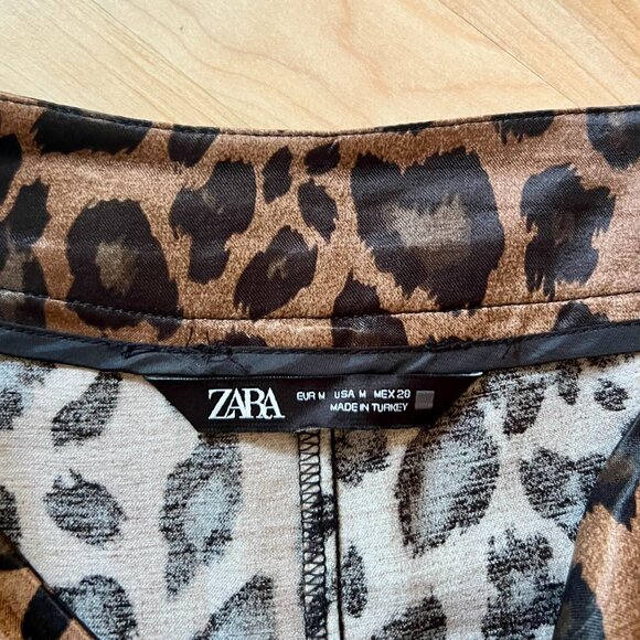 🐆 ZARA – Fierce & Flowy Leopard Midi Skirt (M) - Picture 4 of 5
